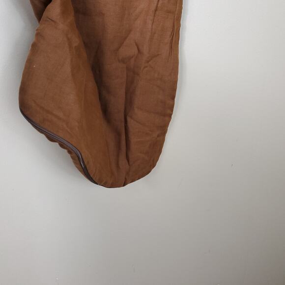 The Simple Folk The Essential Sleep Sack Linen/Wool in Rust Size 0-9 Months - Picture 4 of 9